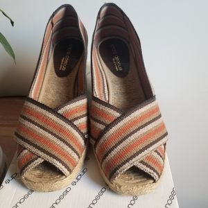 Espadrille open toe shoes